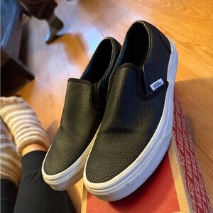 Vans Men's Black Perforated Slip-On Sneakers
